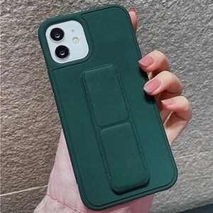 Elegant Dark Green Phone Case with Kickstand